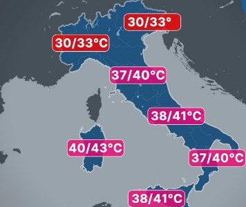 Caldo estremo a Roma e nel Lazio: oggi il picco della terza ondata
