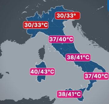 Caldo estremo a Roma e nel Lazio: oggi il picco della terza ondata