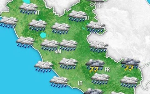 Temporali nel Lazio, allerta gialla per il weekend