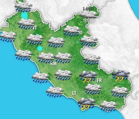 Temporali nel Lazio, allerta gialla per il weekend
