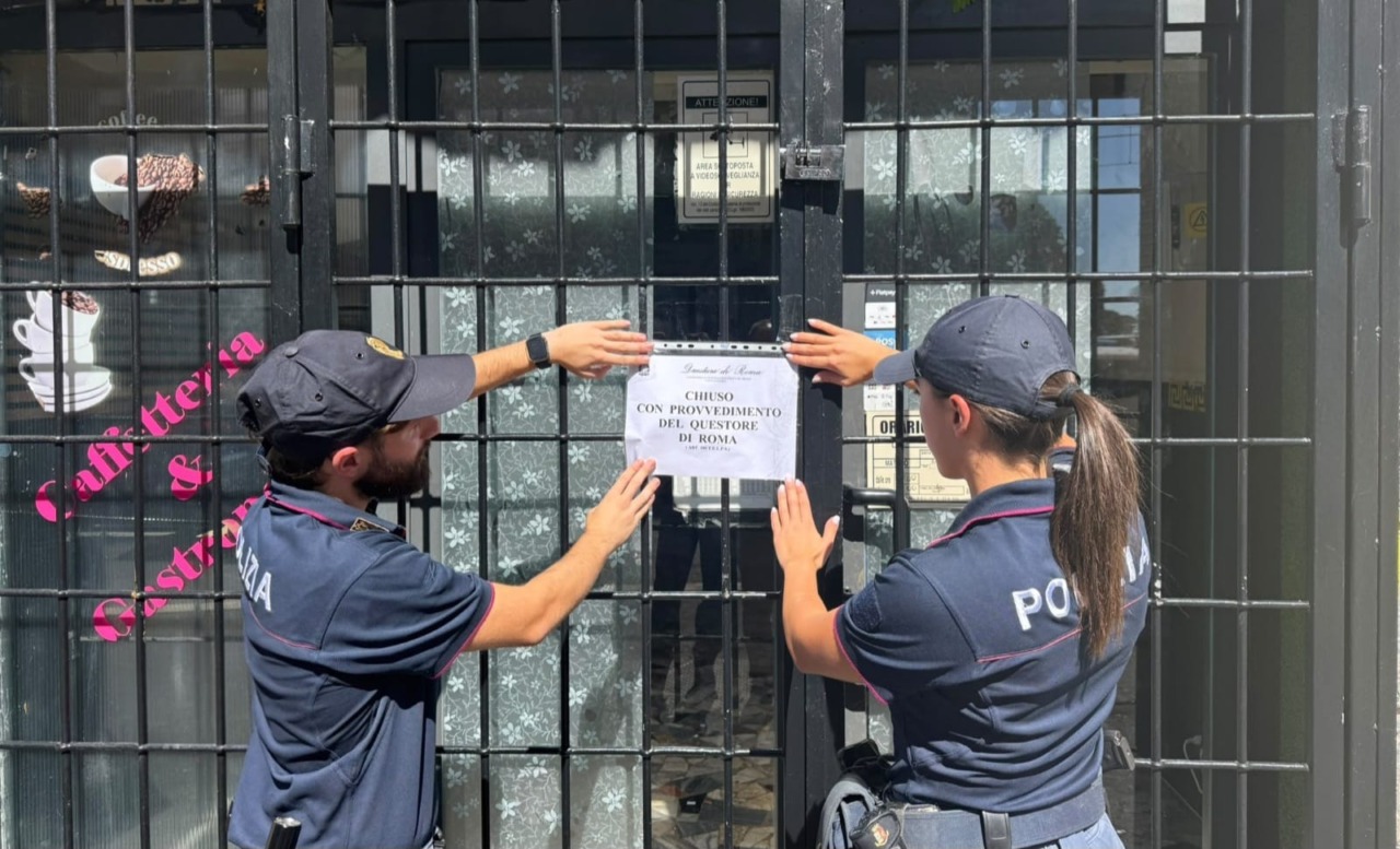 Rissa con armi, chiuso per 15 giorni un bar sulla Casilina